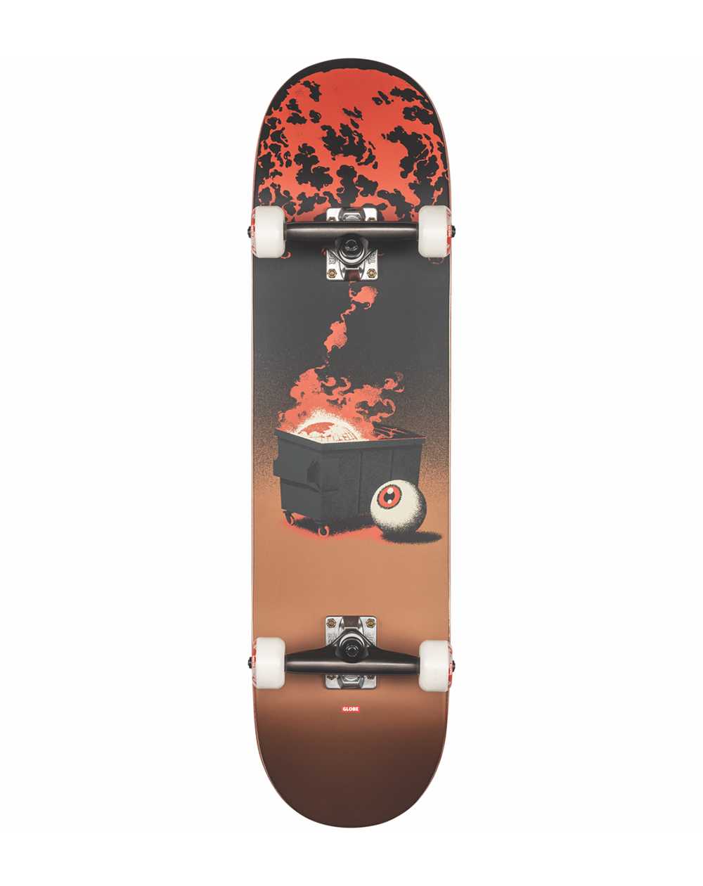 Globe G2 On the Brink 8.25" Complete Skateboard Dumpster Fire