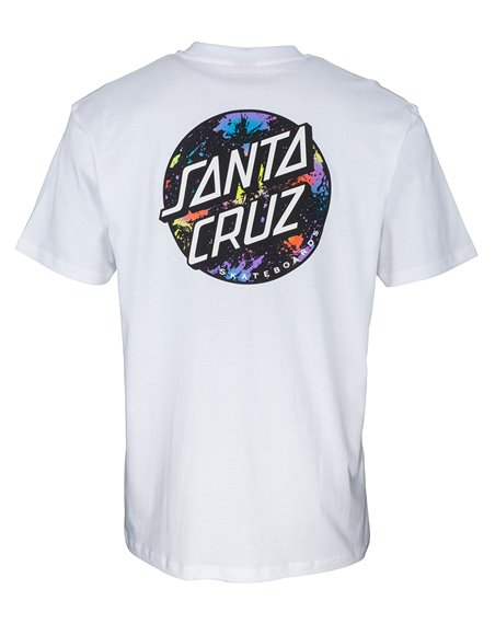 Santa Cruz Dot Splatter T-Shirt Homme White