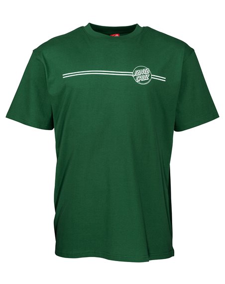 Santa Cruz Opus Dot Stripe Camiseta para Homem Evergreen