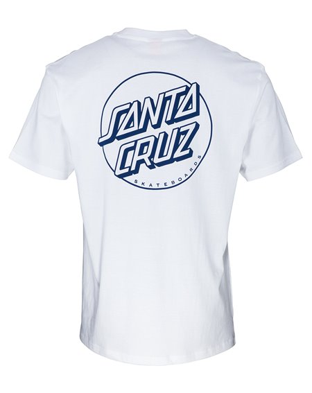 Santa Cruz Opus Dot Stripe T-Shirt Uomo White/Navy