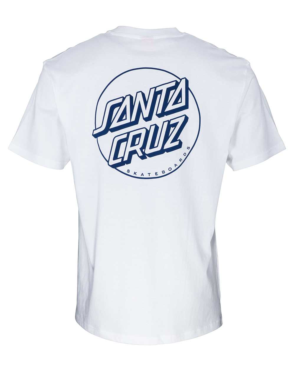 Santa Cruz Opus Dot Stripe Camiseta para Homem White/Navy