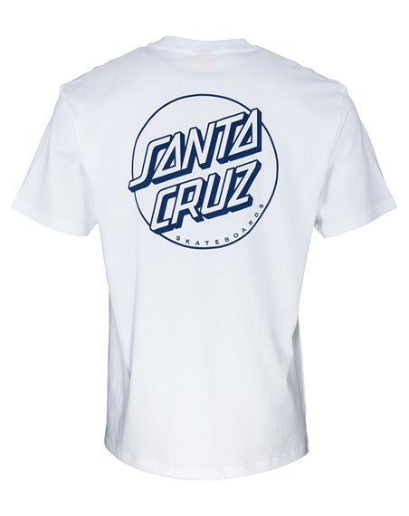 Santa Cruz Men's T-Shirt Opus Dot Stripe White/Navy
