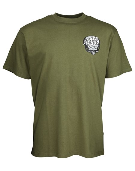 Santa Cruz Men's T-Shirt O'Brien Skull Army Green