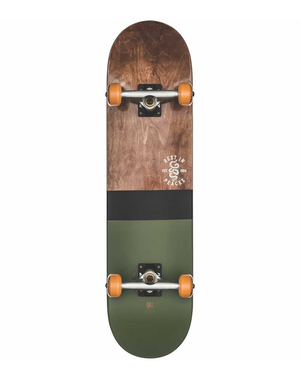 Globe G2 Half Dip 2 8" Complete Skateboard Dark Maple/Hunter Green