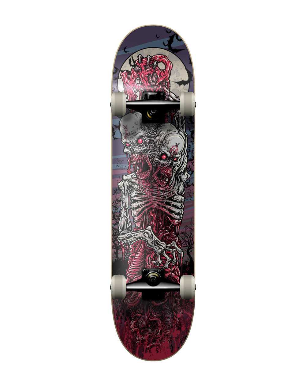 KFD Young Gunz 7.75" Complete Skateboard Two Headed Zombie