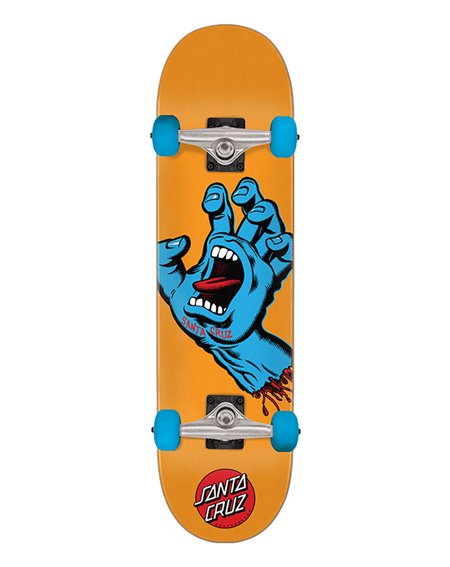 Santa Cruz Screaming Hand Mid 7.80" Complete Skateboard Orange