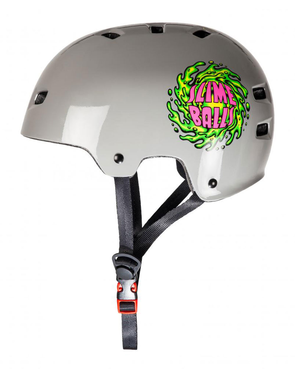 Bullet Safety Gear Bullet x Slime Balls Slime Logo Skateboard Helmet Grey