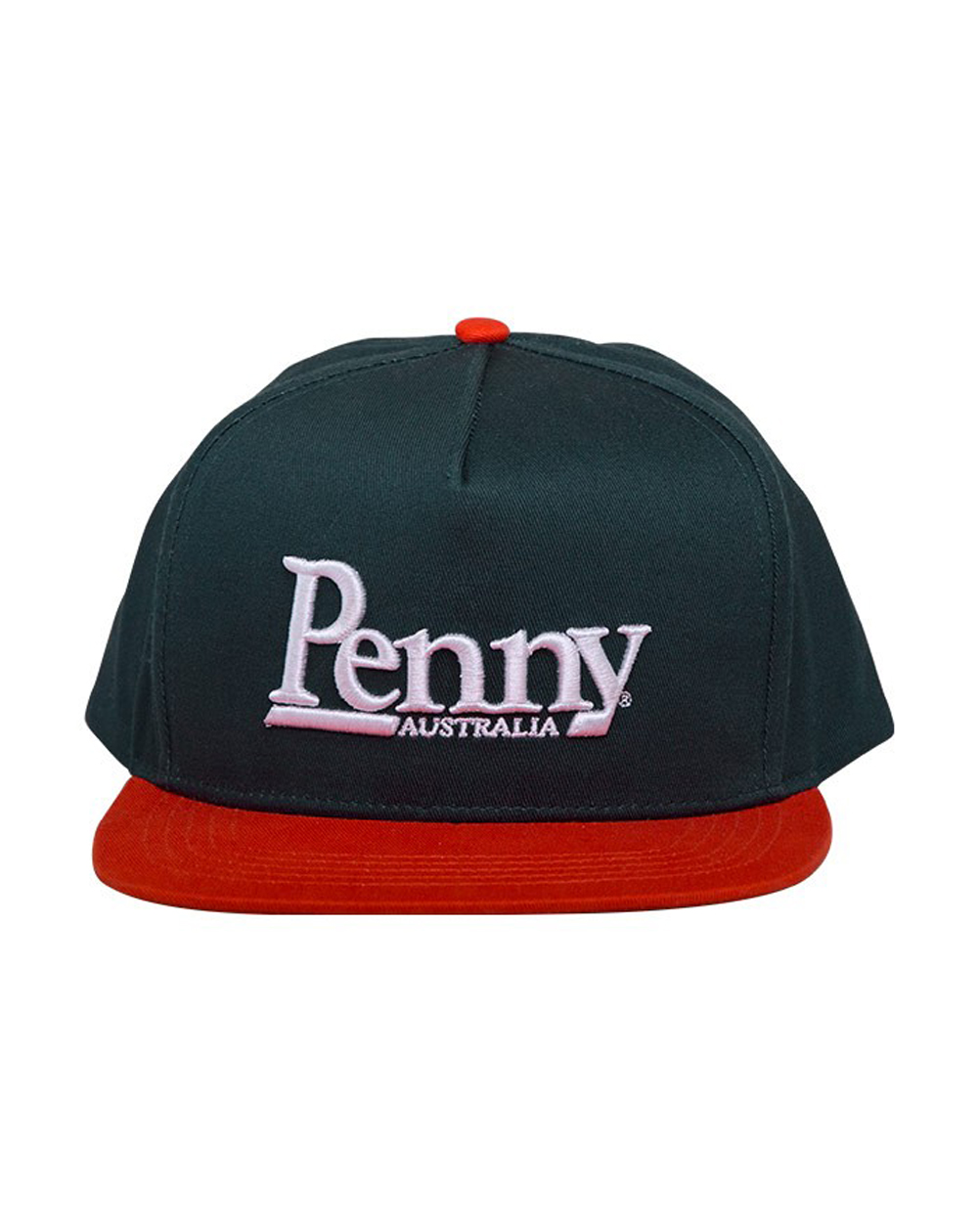 Penny Herren Snapback Baseball Cap Logo Dark Green/Orange
