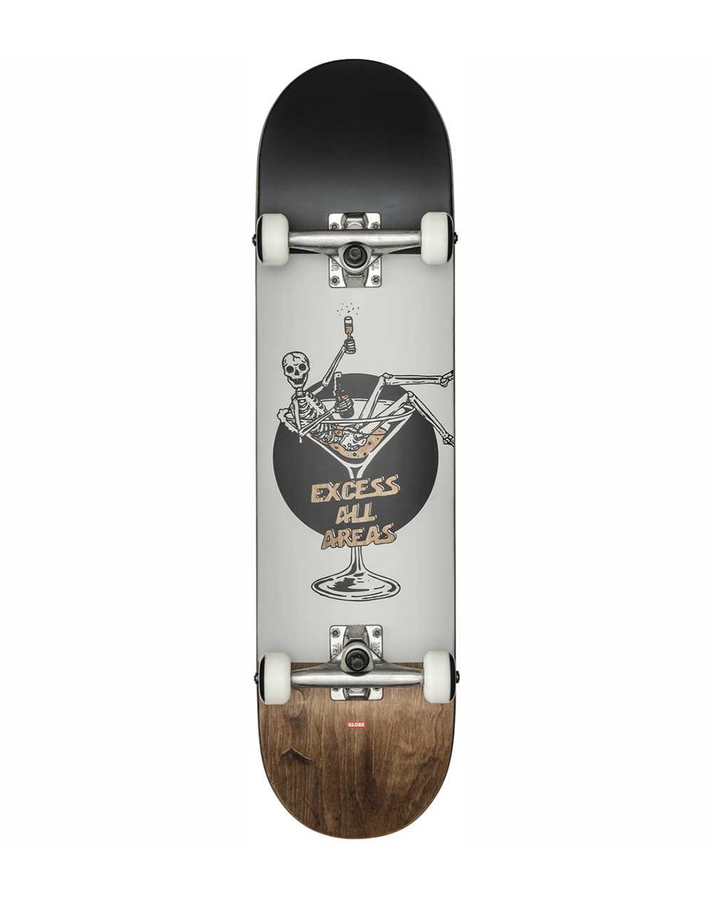 Globe G1 Excess 8" Complete Skateboard White/Brown