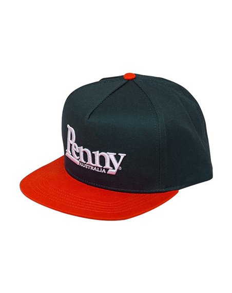 Penny Men's Snapback Baseball Cap Logo Dark Green/Orange