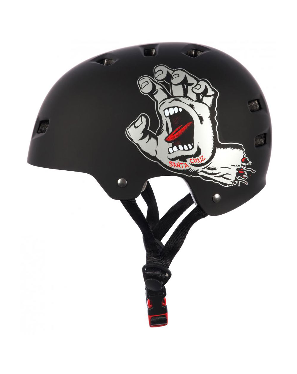 Bullet Safety Gear Bullet x Santa Cruz Screaming Hand Helme für Skateboarding Matt Black