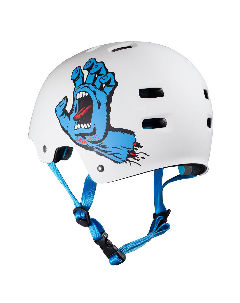 Bullet Safety Gear Bullet x Santa Cruz Screaming Hand Skateboard Helmet Matt White
