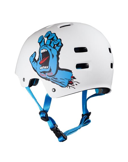 Bullet Safety Gear Casco Skateboard Bullet x Santa Cruz Screaming Hand Matt White