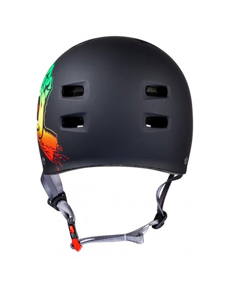 Bullet Safety Gear Bullet x Santa Cruz Screaming Hand Skateboard Helmet Rasta
