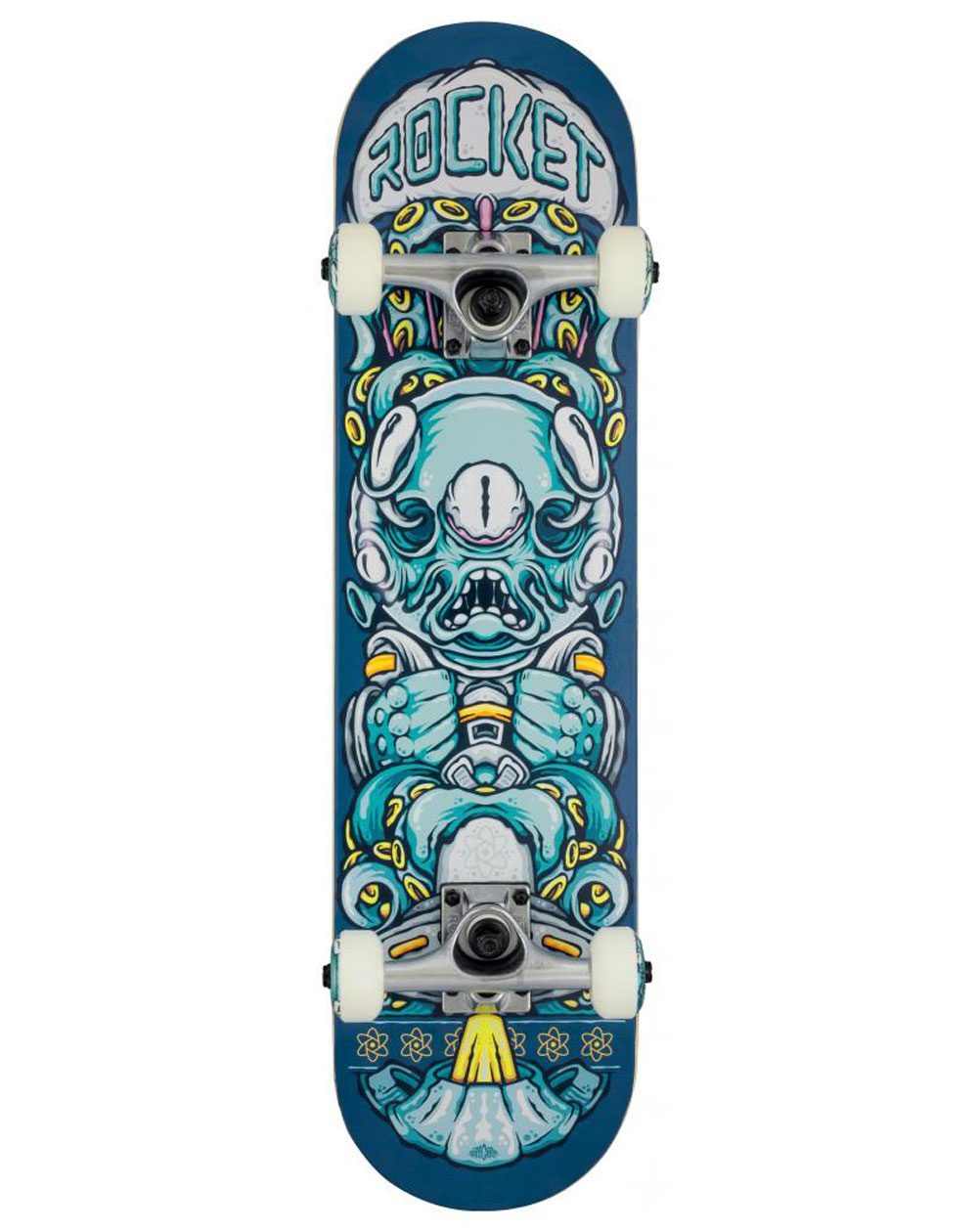 Rocket Alien Pile-up 7.375" Complete Skateboard