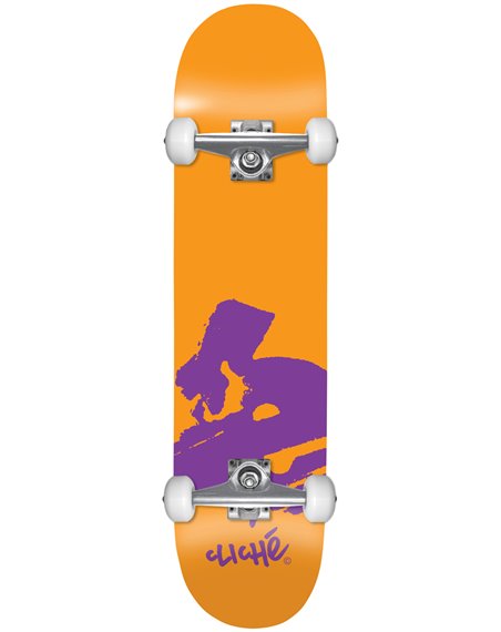 Cliché Europe 7.875" Complete Skateboard Orange