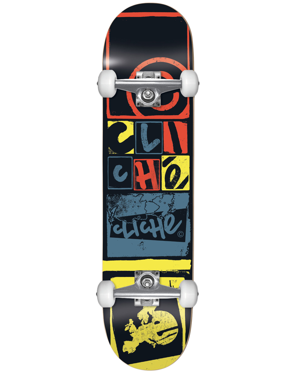 Cliché Skateboard Completo Letter Press 8.00" Black