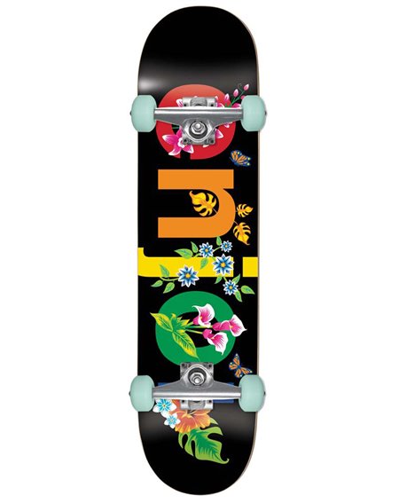 Enjoi Flowers Resin Premium 8.00" Complete Skateboard Black