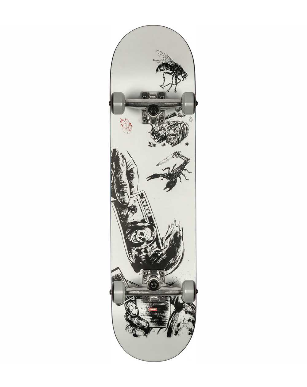 Globe Skateboard G1 Hard Luck 8" White/Black