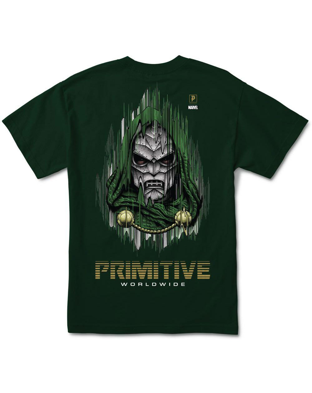 Primitive Paul Jackson x Marvel - Doom Camiseta para Hombre Forest Green