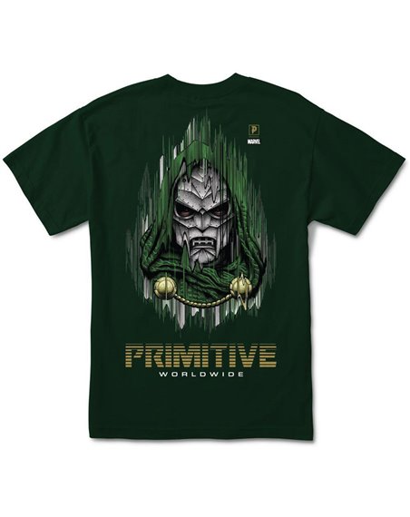 Primitive Men's T-Shirt Paul Jackson x Marvel - Doom Forest Green