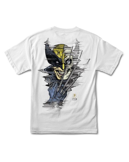 Primitive Men's T-Shirt Paul Jackson x Marvel - Wolverine White