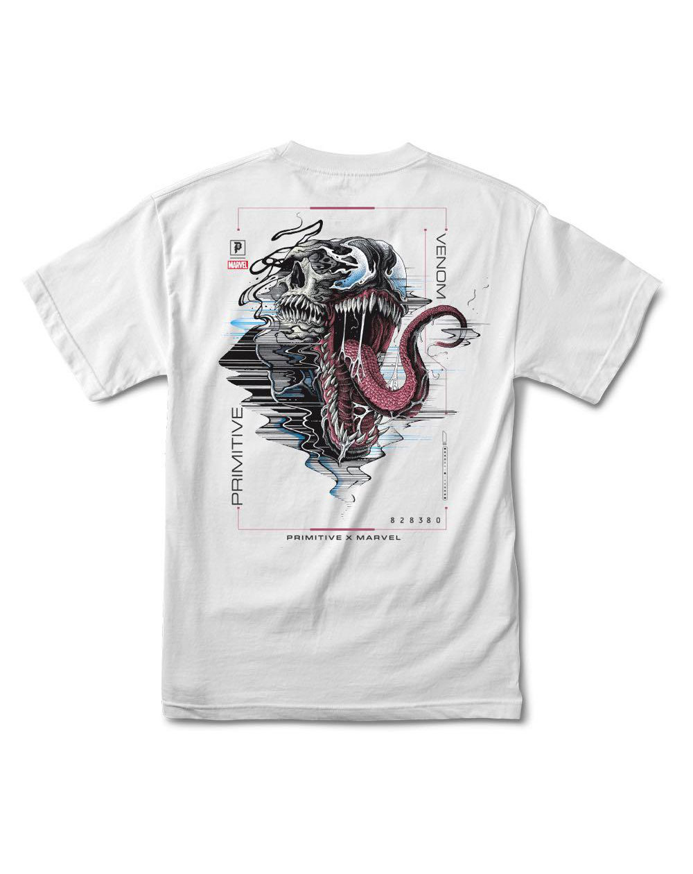 Primitive Herren T-Shirt Paul Jackson x Marvel - Venom White