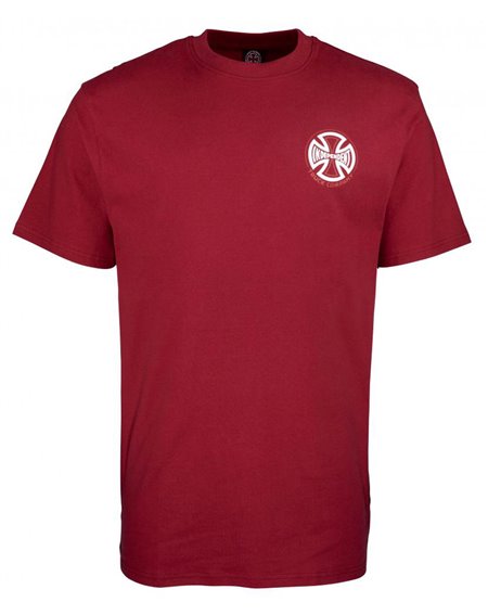 Independent Men's T-Shirt CBB Cross Spade Maroon