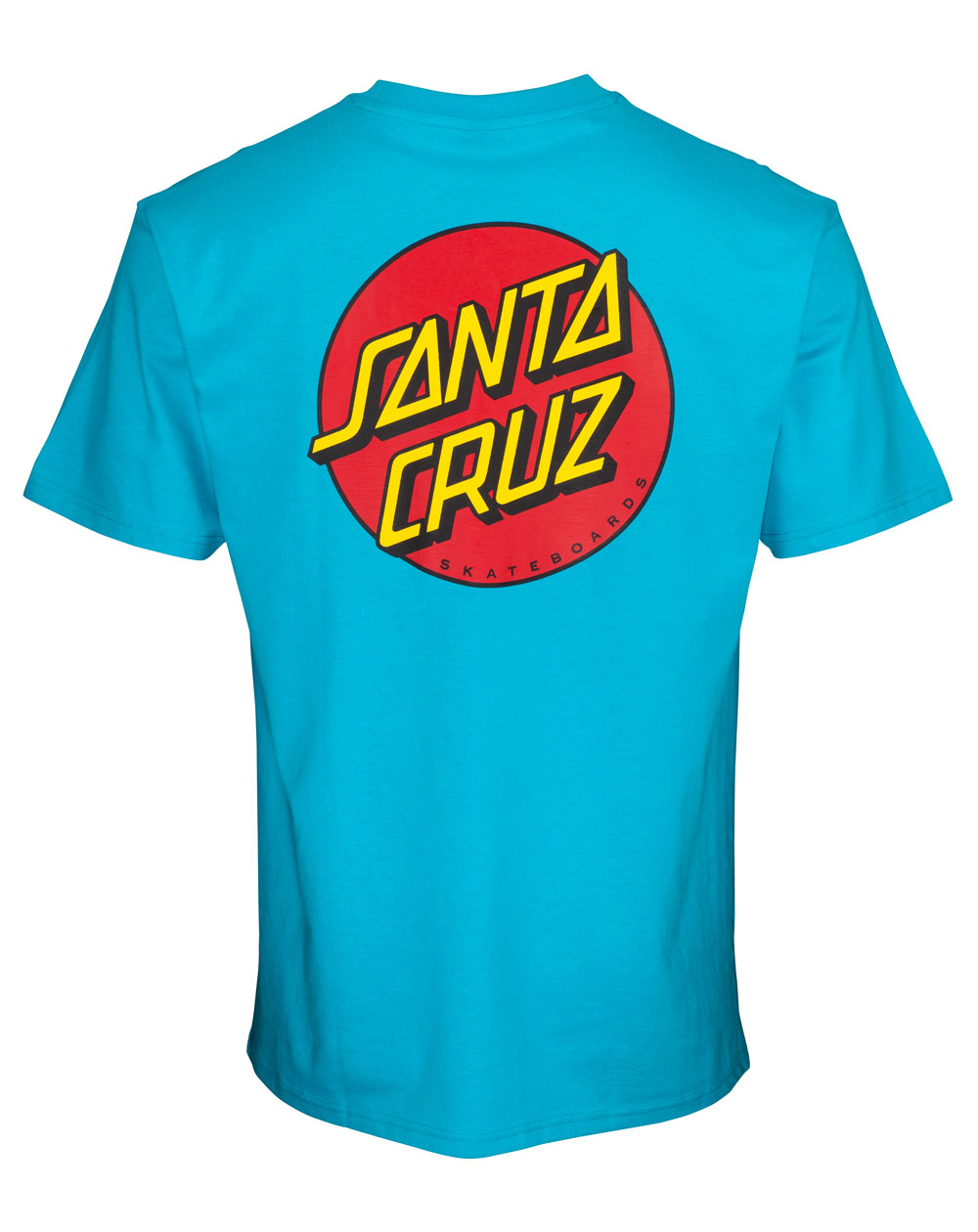 Santa Cruz Men's T-Shirt Classic Dot Chest Aqua