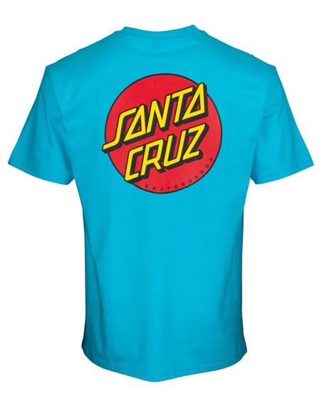 Santa Cruz Men's T-Shirt Classic Dot Chest Aqua