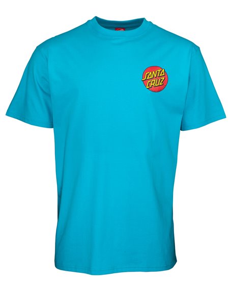 Santa Cruz Men's T-Shirt Classic Dot Chest Aqua