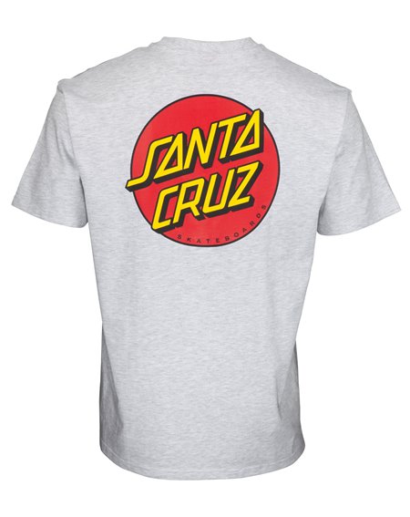 Santa Cruz Classic Dot Chest Camiseta para Homem Athletic Heather