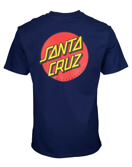 Santa Cruz Classic Dot Chest Camiseta para Homem Dark Navy