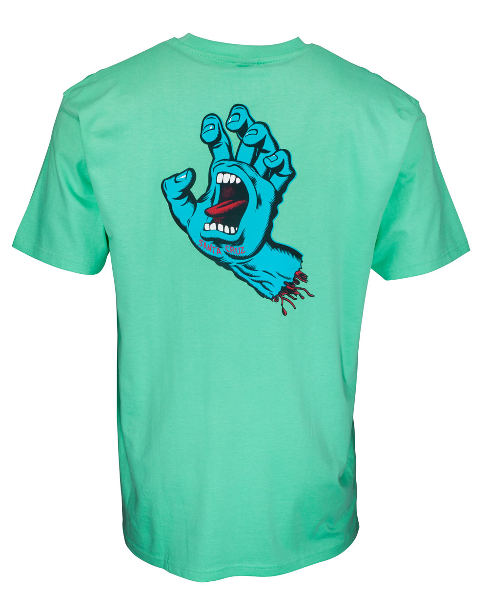 Santa Cruz Herren T-Shirt Screaming Hand Chest Jade Green