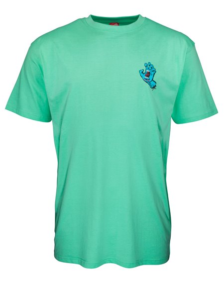 Santa Cruz Screaming Hand Chest Camiseta para Homem Jade Green 2