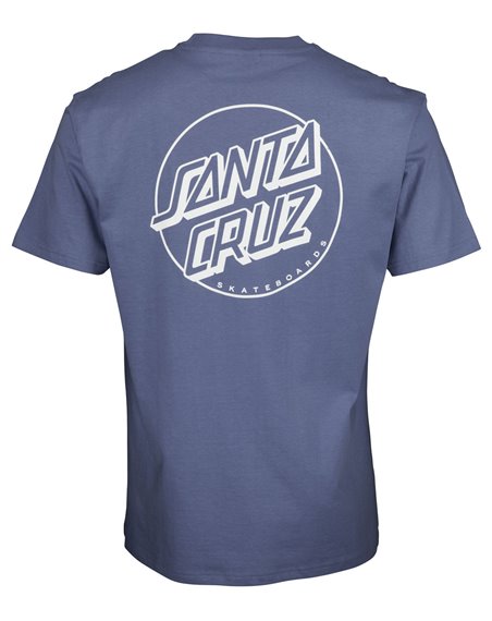 Santa Cruz Opus Dot Stripe T-Shirt Uomo Washed Navy