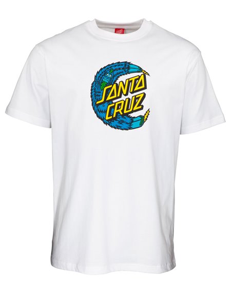 Santa Cruz Men's T-Shirt Bigfoot Moon Dot White