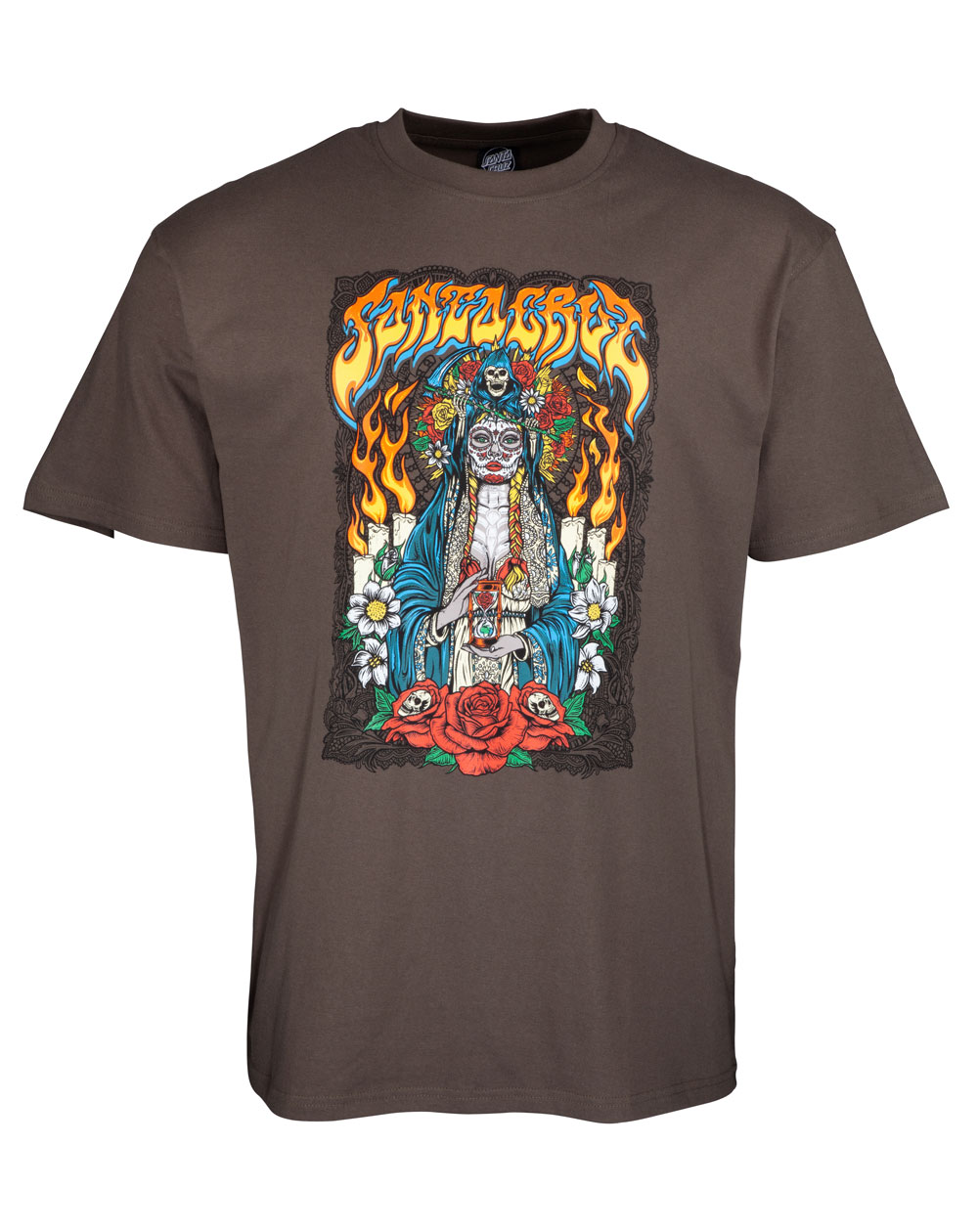 Santa Cruz Herren T-Shirt Santa Muerte Washed Black