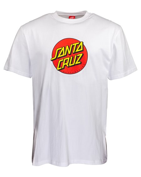 Santa Cruz Men's T-Shirt New Classic Dot White