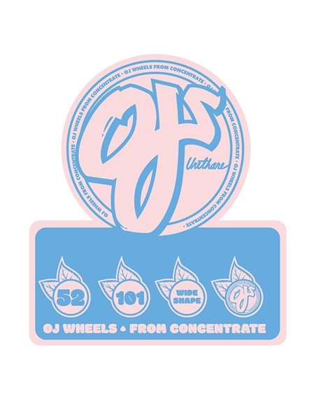 OJ From Concentrate Hardline 52mm 101A Skateboard Wheels pack of 4