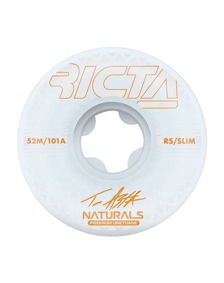 Ricta Asta Reflective Naturals Slim 52mm 101A Skateboard Wheels pack of 4