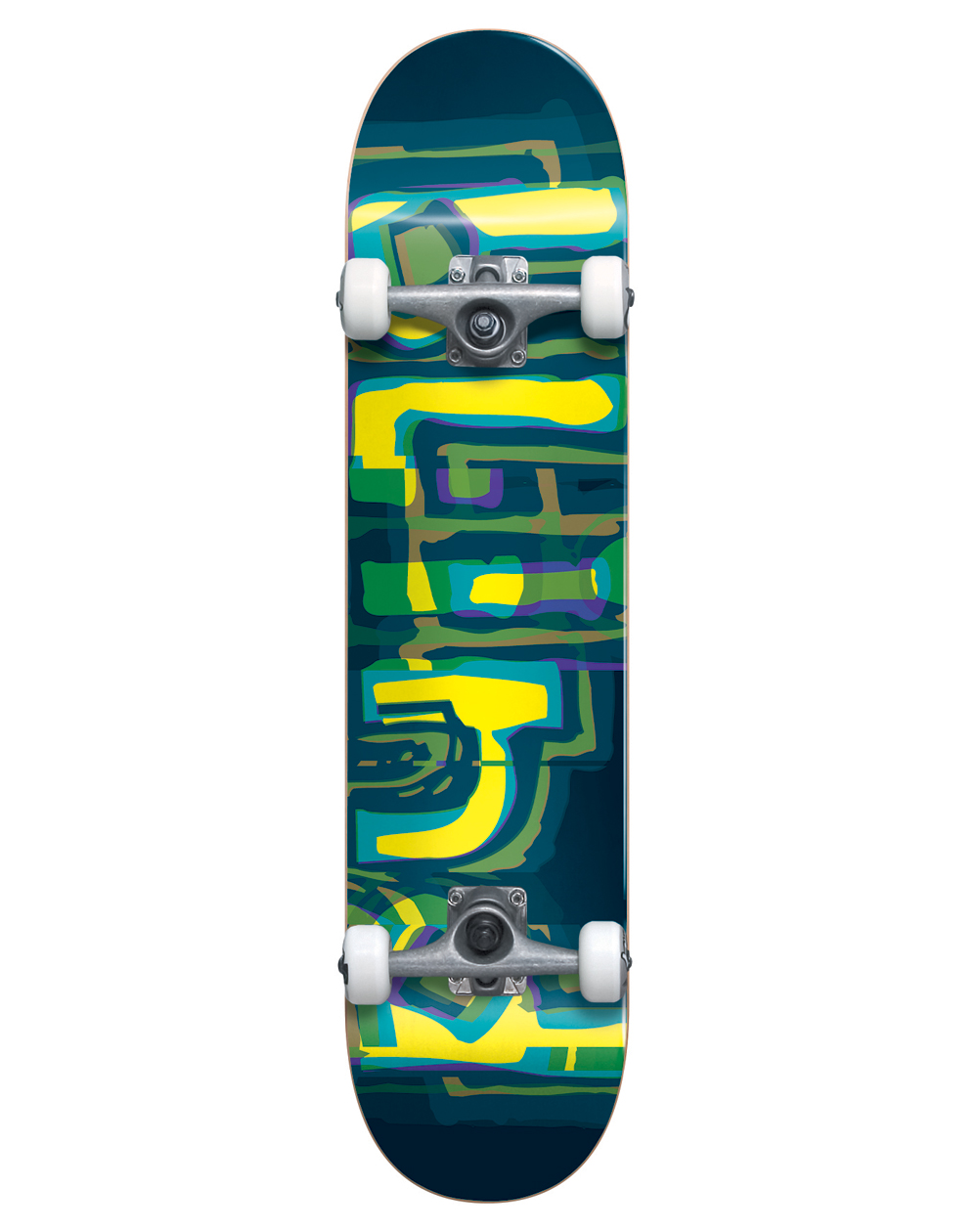 Blind Logo Glitch 7.875" Komplett-Skateboard Green/Yellow