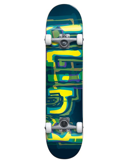 Blind Skateboard Complète Logo Glitch 7.875" Green/Yellow
