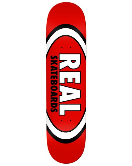 Real Team Classic Oval 8.12" Skateboard Deck Red