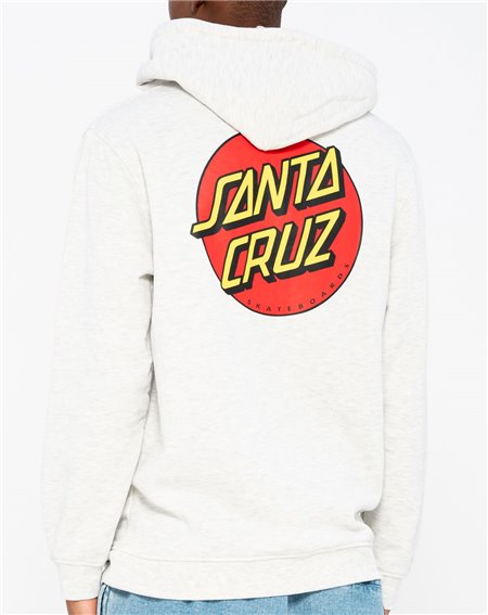 red and white split moletom com capuz