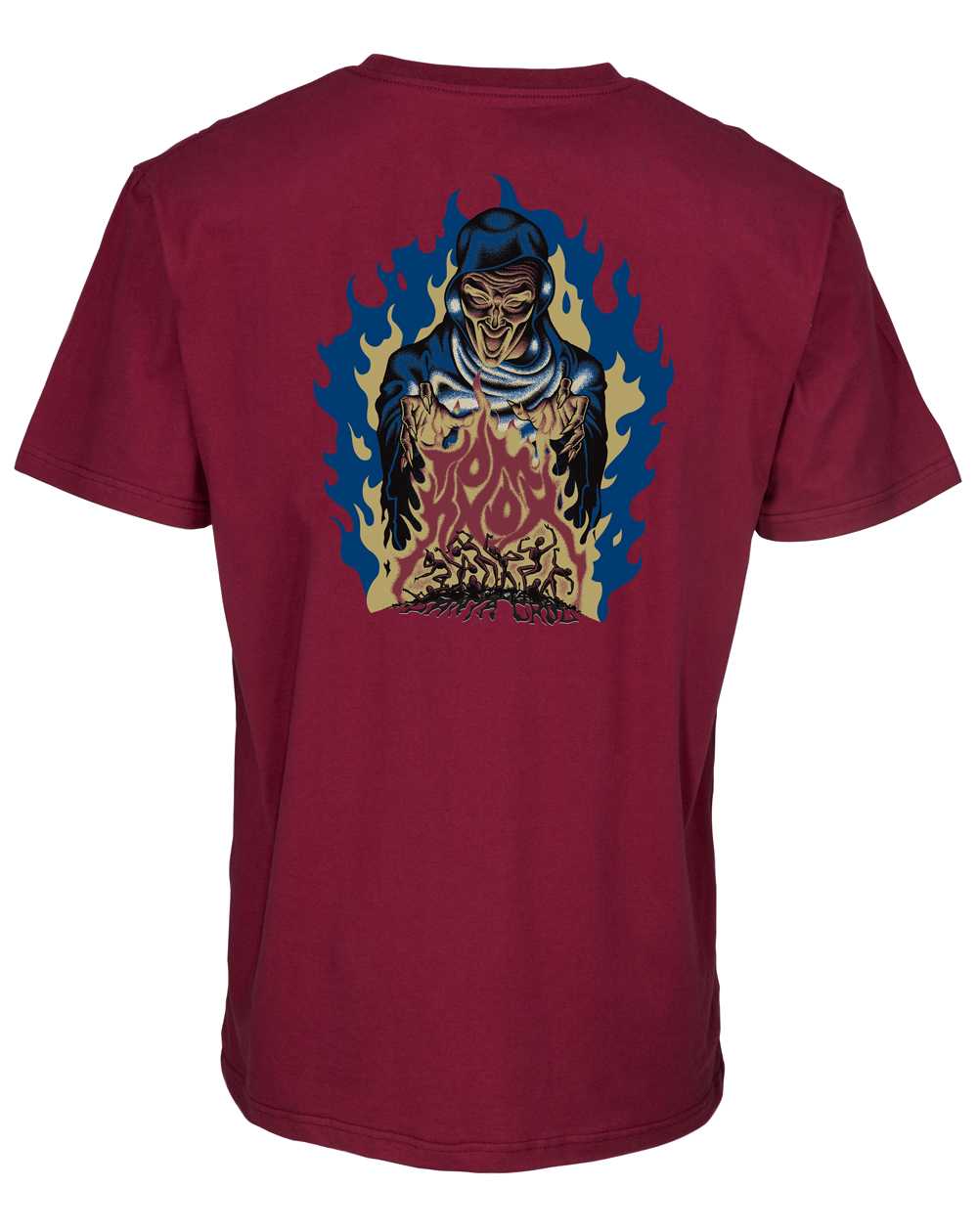 Santa Cruz Herren T-Shirt Knox Firepit Burgundy