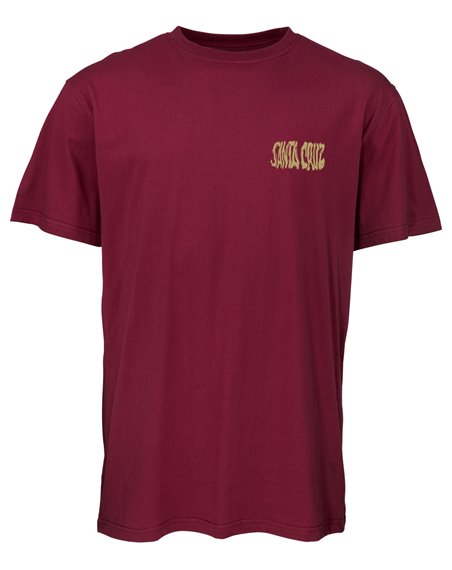 Santa Cruz Men's T-Shirt Knox Firepit Burgundy