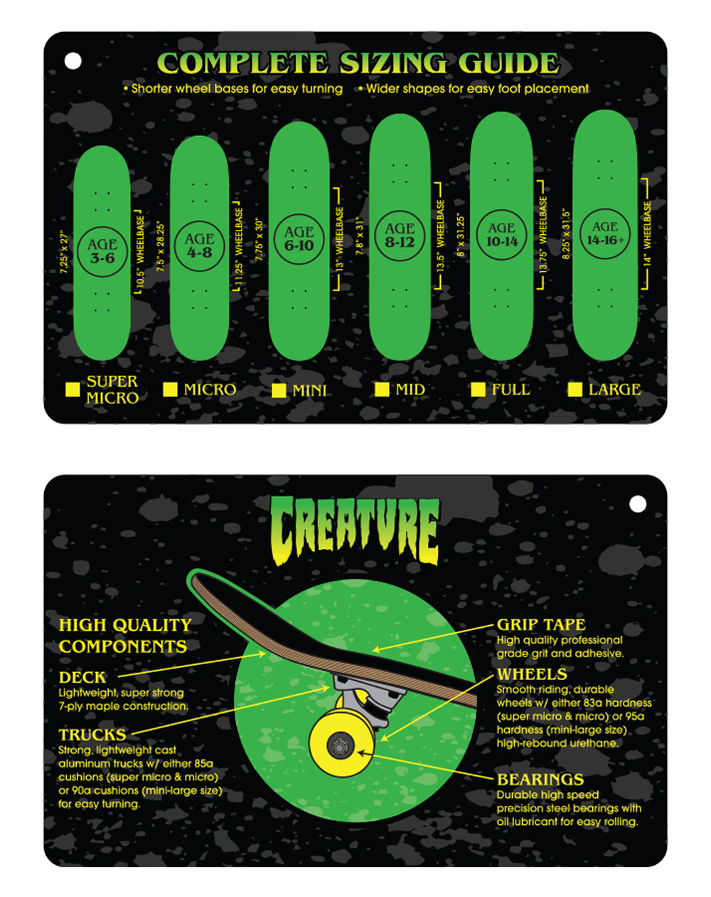 Creature Skateboard Logo Outline Large 8.25"