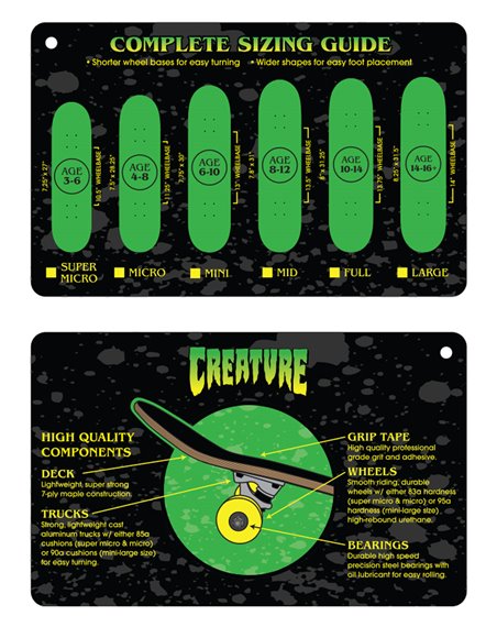 Creature Logo Outline Large 8.25" Komplett-Skateboard