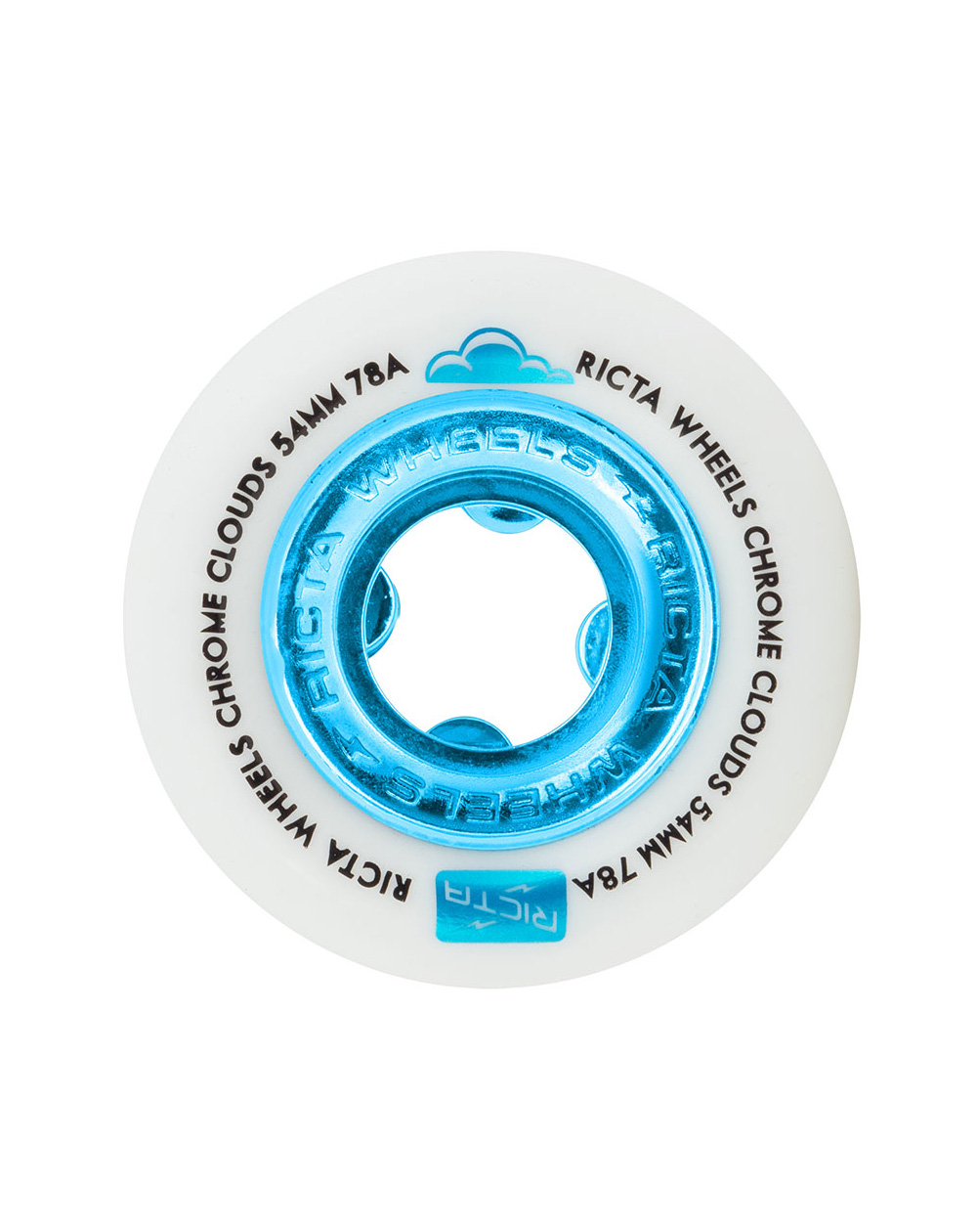 Ricta Chrome Clouds 54mm 78A Skateboard Räder Blue 4 er Pack